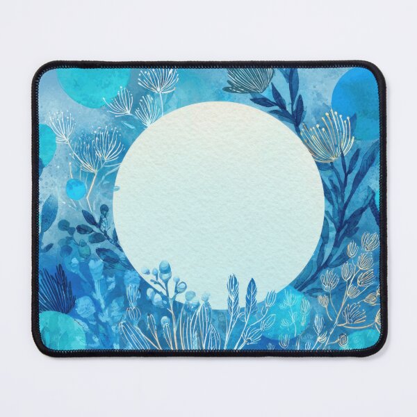 Item preview, Blue flora design with blank space designed and sold by anytka.