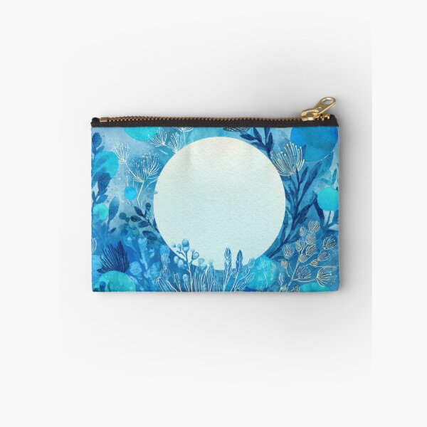 Item preview, Blue flora design with blank space designed and sold by anytka.