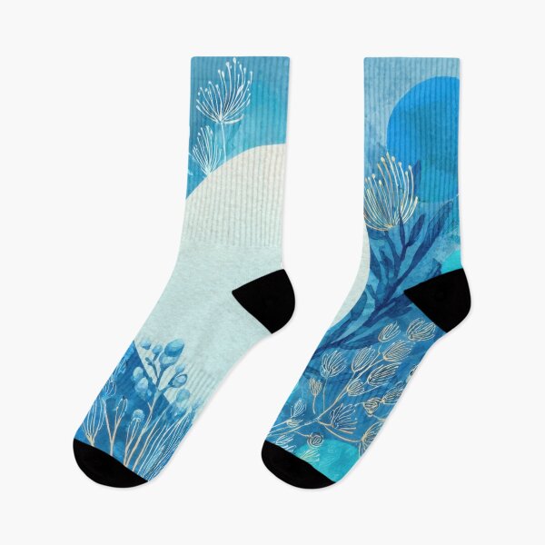 Item preview, Blue flora design with blank space designed and sold by anytka.