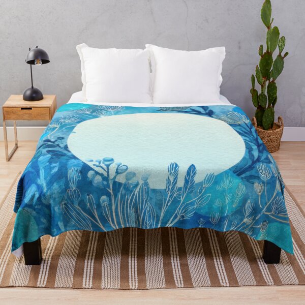 Item preview, Blue flora design with blank space designed and sold by anytka.