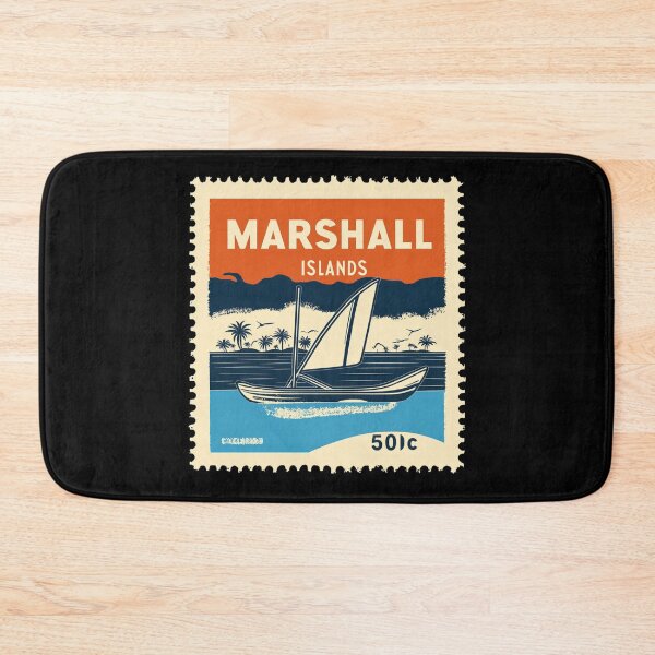 Item preview, Vintage Marshall Islands Postage Stamp Art - Walap Sailing Canoe designed and sold by tiigerdad.