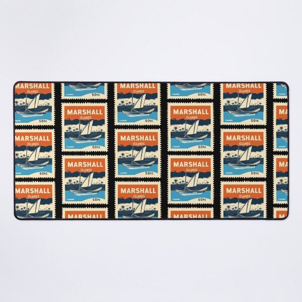 Item preview, Vintage Marshall Islands Postage Stamp Art - Walap Sailing Canoe designed and sold by tiigerdad.