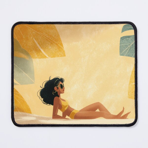 Item preview, Woman basks in beach sun designed and sold by anytka.