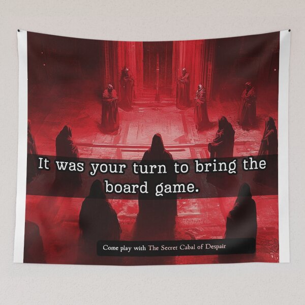 Item preview, It Was Your Turn to Bring the Board Game designed and sold by The Secret Cabal of Despair.