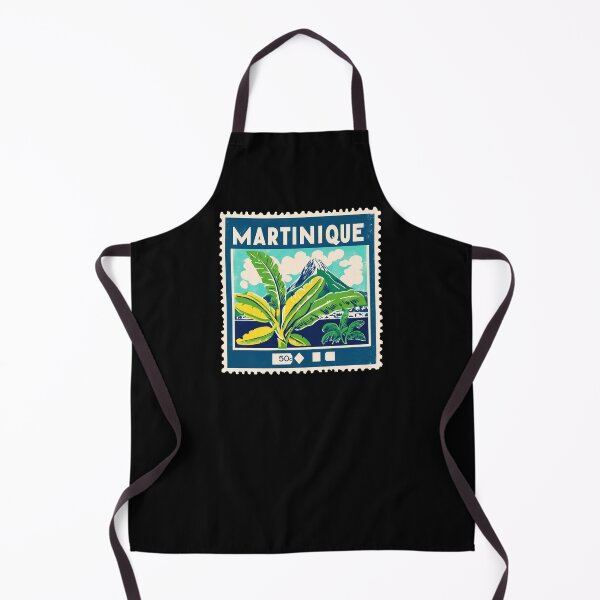 Item preview, Vintage Martinique Postage Stamp Art - Mount Pelée & Banana Leaves designed and sold by tiigerdad.