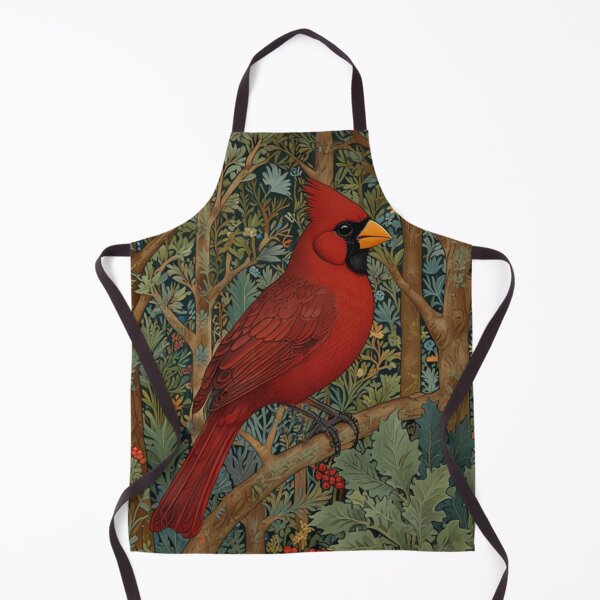 Item preview, Red Cardinal in woodland landscape designed and sold by hollycooper.