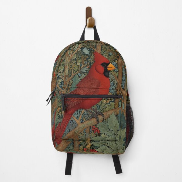 Item preview, Red Cardinal in woodland landscape designed and sold by hollycooper.