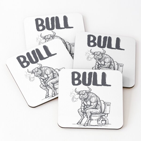 Item preview, Bull Ish - Angry Bull on Toilet Sketch designed and sold by AnAzArt.