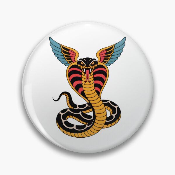 Item preview, Winged Cobra Snake – Vintage American Traditional Tattoo Flash designed and sold by Snifferius.