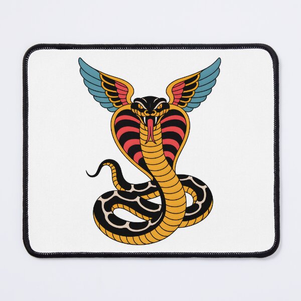 Item preview, Winged Cobra Snake – Vintage American Traditional Tattoo Flash designed and sold by Snifferius.
