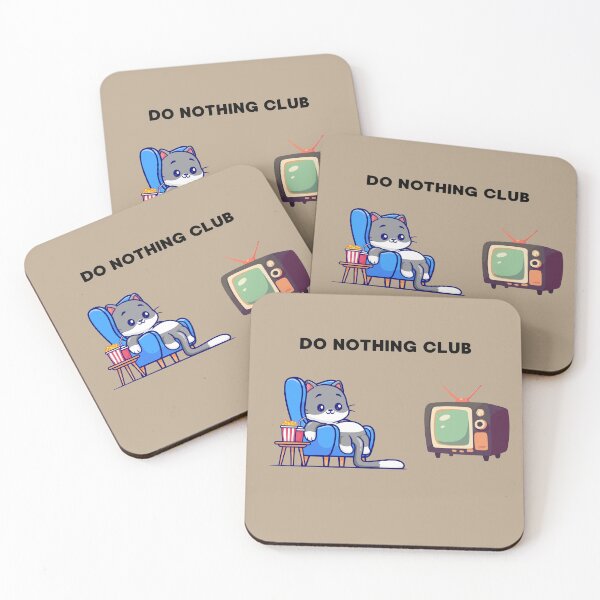 Item preview, Do Nothing Club Cat – Cute Cozy Graphic T-Shirt designed and sold by CHILLORA.