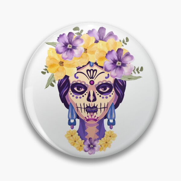 Item preview, Floral Sugar Skull Woman Art designed and sold by ChathuStrokes.