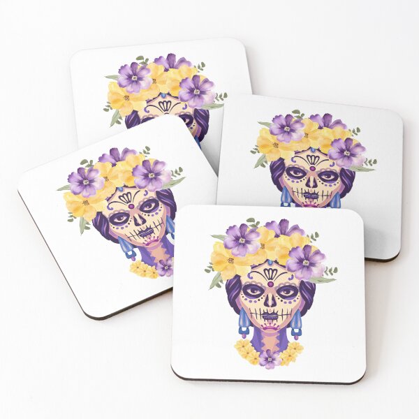 Item preview, Floral Sugar Skull Woman Art designed and sold by ChathuStrokes.