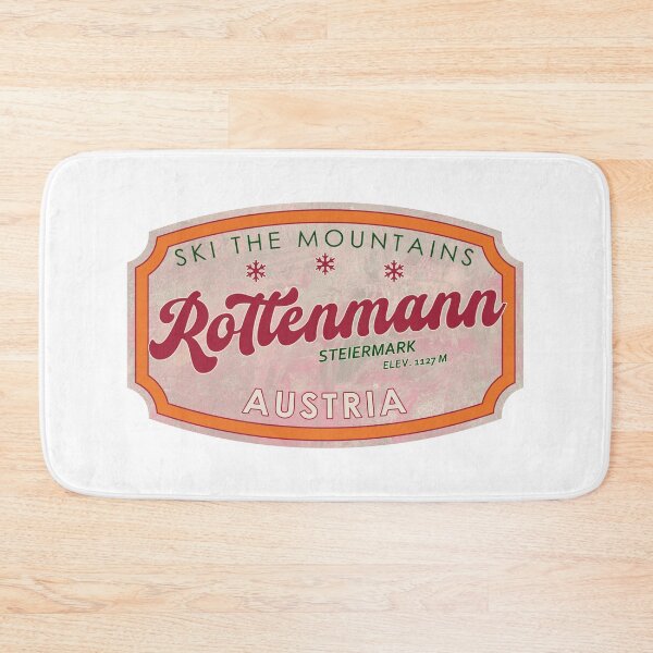 Item preview, Rottenmann, Austria, Steiermark, Ski, textured skiing badge designed and sold by Wanderful-roads.