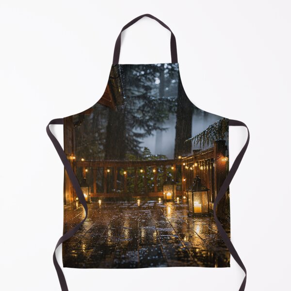 Item preview, Cozy Forest Cabin at Night in Heavy Rain – Atmospheric Woodland Retreat designed and sold by athanasioungr.