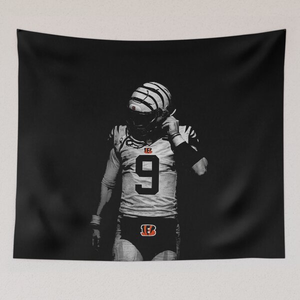 Item preview, Joe Burrow Monochrome Swagger – Silent Focus in Bengal Stripes designed and sold by TheArtOfCar.
