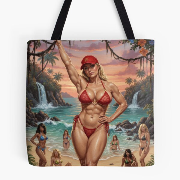 Item preview, Strong beautiful blonde woman on the tropics. designed and sold by Chubby Chase.