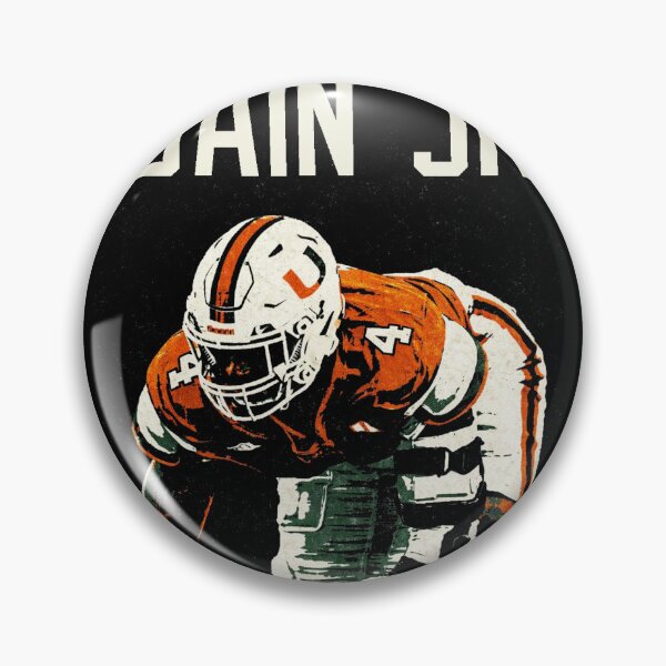 Item preview, Ruben Bain Jr. Grit Mode – Miami Hurricanes Edge in Vintage Grit designed and sold by TheArtOfCar.