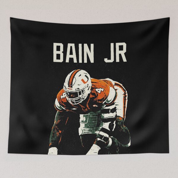 Item preview, Ruben Bain Jr. Grit Mode – Miami Hurricanes Edge in Vintage Grit designed and sold by TheArtOfCar.