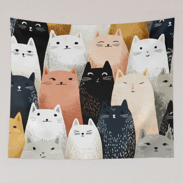 Item preview, Various cats gathered in a group designed and sold by anytka.
