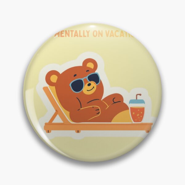 Item preview, Mentally On Vacation Bear – Chill Aesthetic T-Shirt designed and sold by CHILLORA.