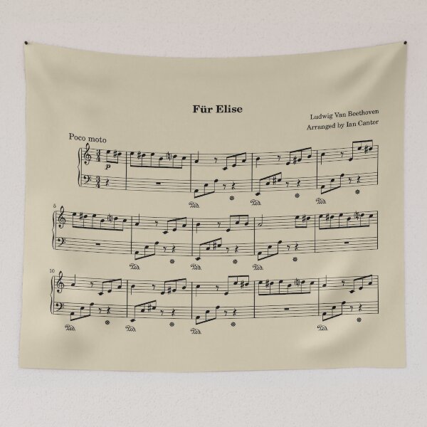 Item preview, Sheet music for the song "Für Elise" by Beethoven designed and sold by ArtofDari.