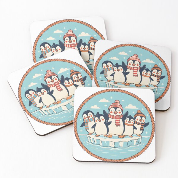 Item preview, Happy Penguins on Ice Floe   designed and sold by ReykorShop.