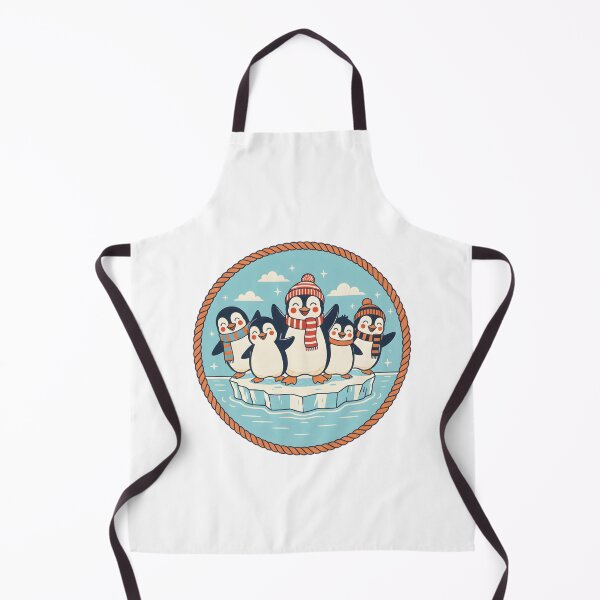 Item preview, Happy Penguins on Ice Floe designed and sold by ReykorShop.
