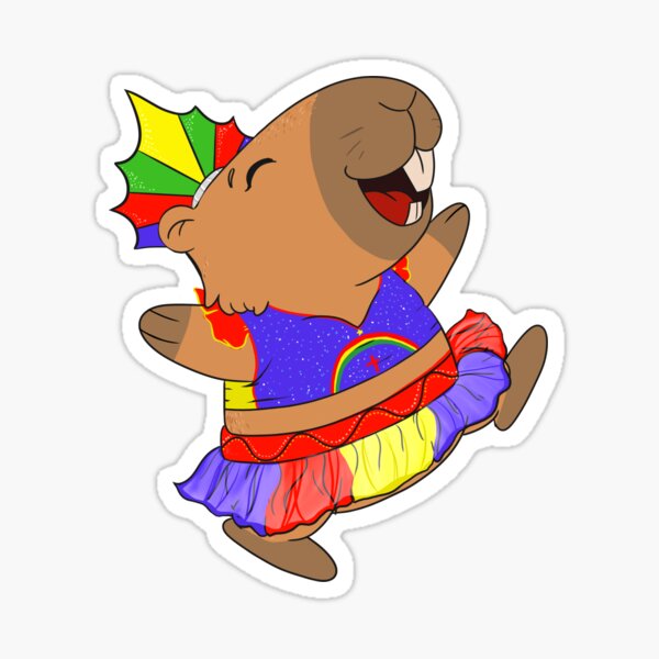 Capybara Dancer Sticker