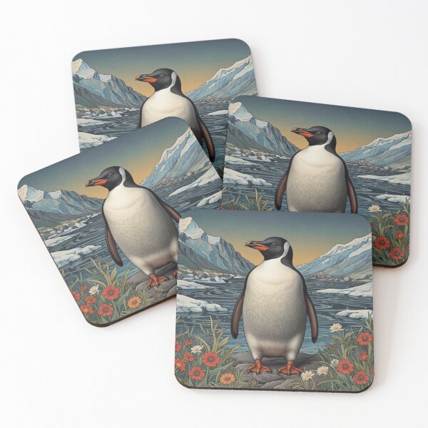 Item preview, Elegant vintage penguin arctic scene designed and sold by hollycooper.