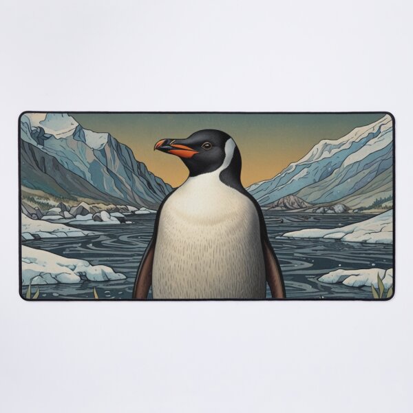 Item preview, Elegant vintage penguin arctic scene designed and sold by hollycooper.