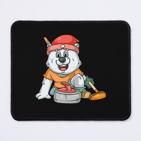 Item preview, Curling player polar bear designed and sold by Soulskier.