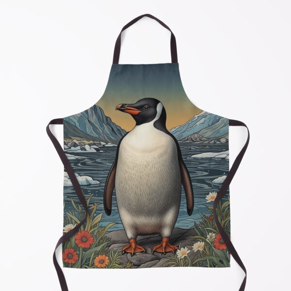 Item preview, Elegant vintage penguin arctic scene designed and sold by hollycooper.