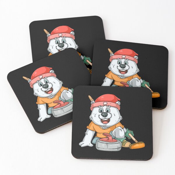 Item preview, Curling player polar bear designed and sold by Soulskier.