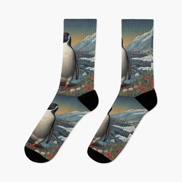 Item preview, Elegant vintage penguin arctic scene designed and sold by hollycooper.