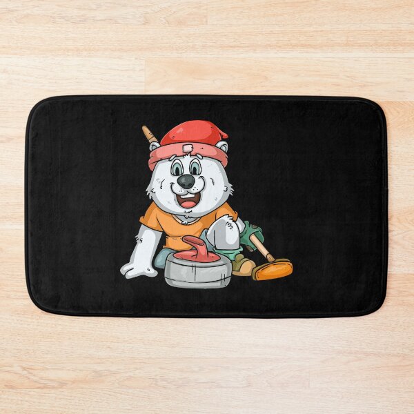 Item preview, Curling player polar bear designed and sold by Soulskier.