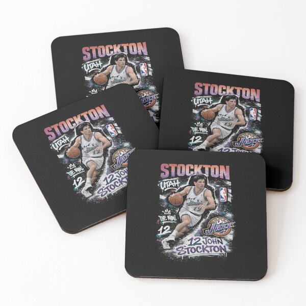 Item preview, John Stockton Throwback Flow – Utah Jazz Floor General in Retro Splash designed and sold by TheArtOfCar.