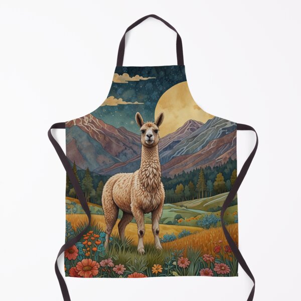 Item preview, Retro boho chic Llama Alpaca mountain scene designed and sold by hollycooper.