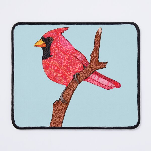 Item preview, Male Cardinal on a Branch Mandala designed and sold by GDiEDesigns.