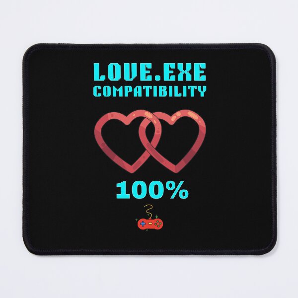 Item preview, Love Exe Compatibility 100 Percent — Gamer Couple Perfect Match Gift designed and sold by Retro Gamer Gifts.