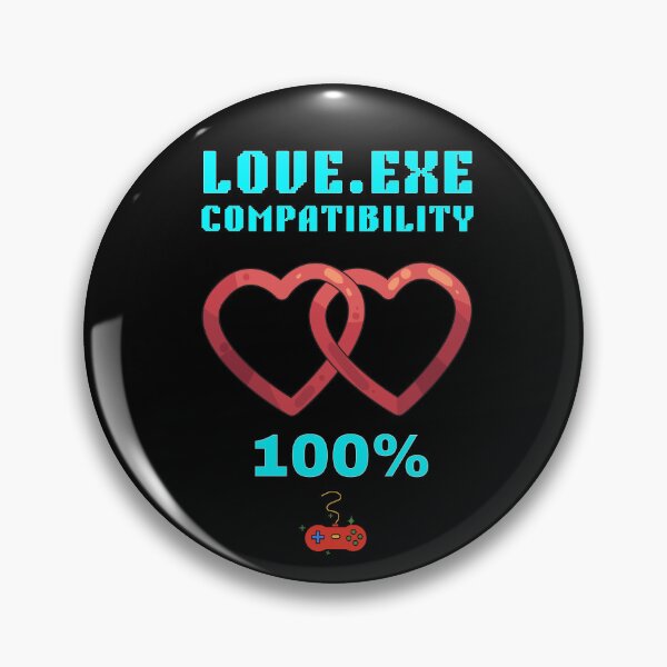Item preview, Love Exe Compatibility 100 Percent — Gamer Couple Perfect Match Gift designed and sold by Retro Gamer Gifts.