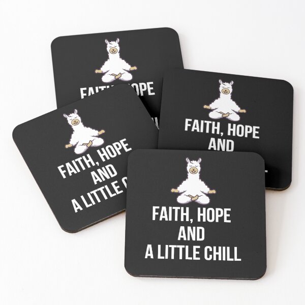 Item preview, FAITH, HOPE AND A LITTLE CHILL, Funny Christian Gift, Christian Humor Wall Art, Funny Religious Gift  designed and sold by PISMO_SHOP.