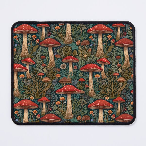 Item preview, Retro red mushroom floral vintage pattern designed and sold by hollycooper.