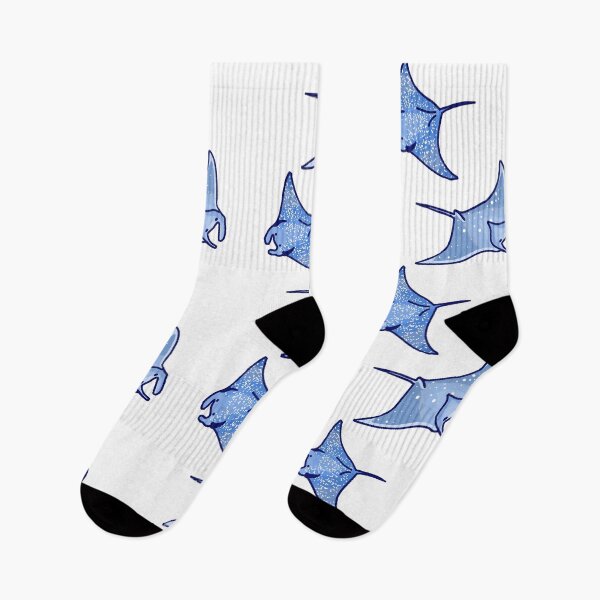 Item preview, Blue Manta Rays on a white background – Ocean Life Illustration  designed and sold by JujuArtss.