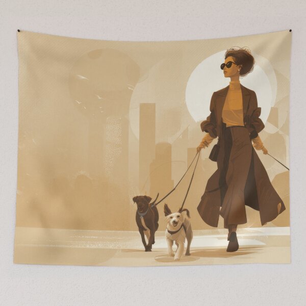 Item preview, Walking dogs in a city setting designed and sold by anytka.