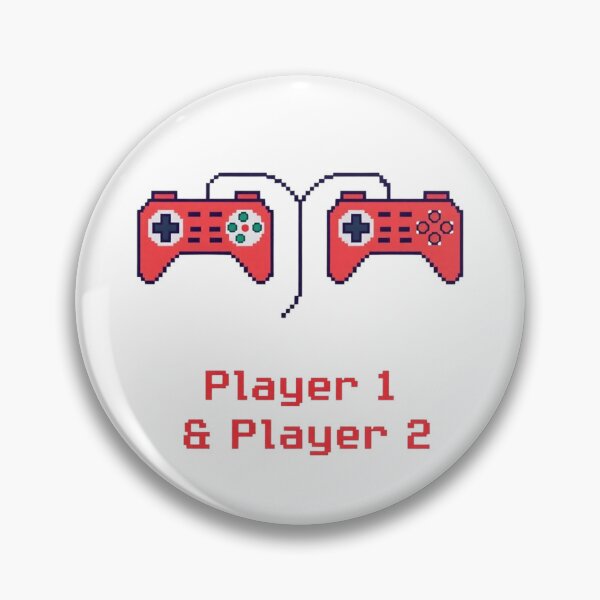 Item preview, Player 1 and Player 2 – Valentine’s Day Gaming Couple Design designed and sold by Sparkofart07.