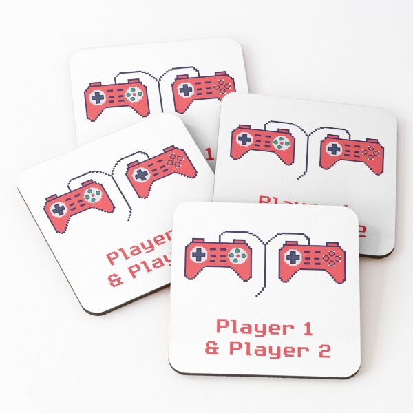 Item preview, Player 1 and Player 2 – Valentine’s Day Gaming Couple Design designed and sold by Sparkofart07.