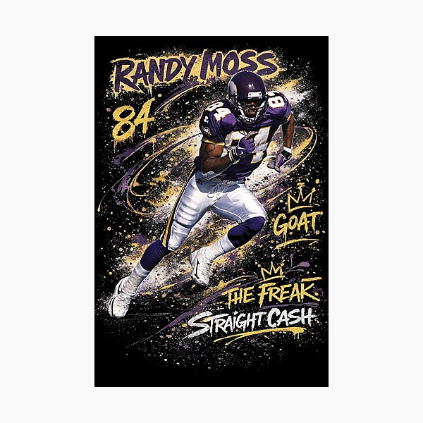 Item preview, Randy Moss GOAT Mode – Minnesota Vikings #84 in Graffiti Swagger designed and sold by TheArtOfCar.