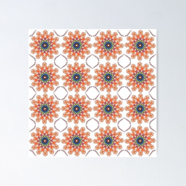 Item preview, Leaf Mandala Infinite Bloom designed and sold by OIL Pattern Design .