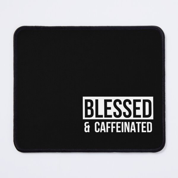 Item preview, Blessed&caffeinated, Funny Christian Gift, Christian Humor Wall Art, Funny Religious Gift designed and sold by PISMO_SHOP.